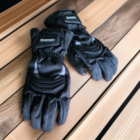 TOURMASTER NEW (LG) TEX 2.0 Black Cowhide Padded Waterproof Riding Winter Gloves - Picture 1 of 8
